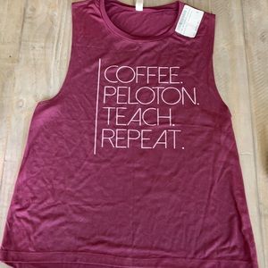 Coffee/Peloton/Teach/Repeat Muscle Tank